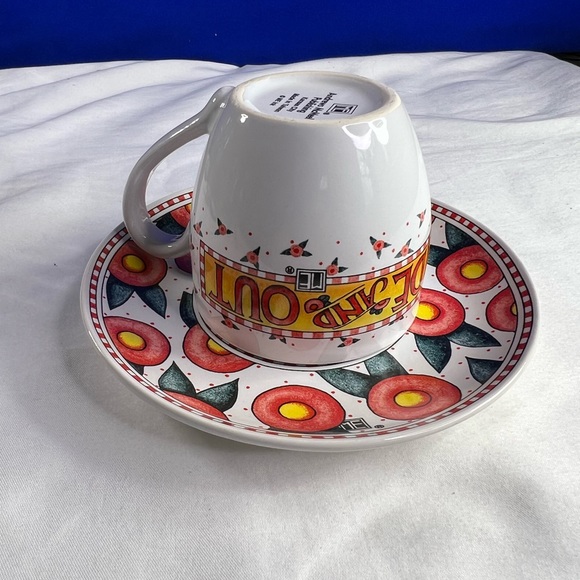 Be Warm Inside And Out by Mary Engelbrieit Cup and Matching Saucer Set. - Picture 9 of 10